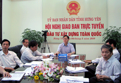 Chủ tịch UBND tỉnh Nguyễn Văn Cường tham dự Hội nghị giao ban trực tuyến và đầu tư xây dựng cơ bản toàn quốc